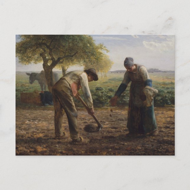 Postal Jean Millet Painting (Anverso)