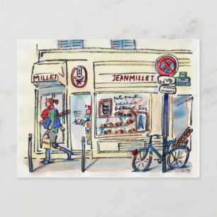 Postal Jean Millet Patisserie Paris por Carol Gillott