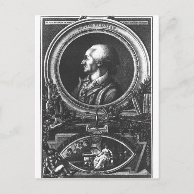 Postal Jean-Pierre Claris de Florian (Anverso)