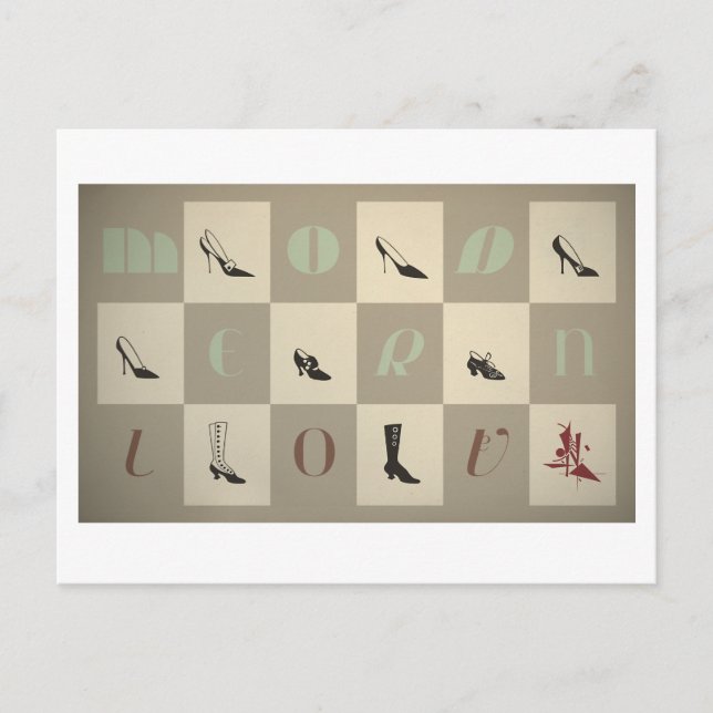 Postal Jeanne: Amor moderno (Anverso)