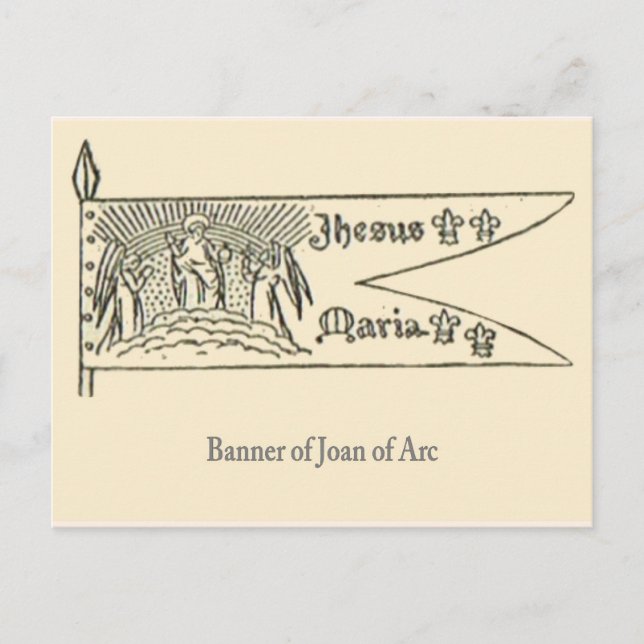 Postal Jeanne d'arc, Banner (Anverso)