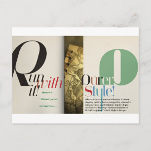 Postal Jeanne: Estilo Dürer