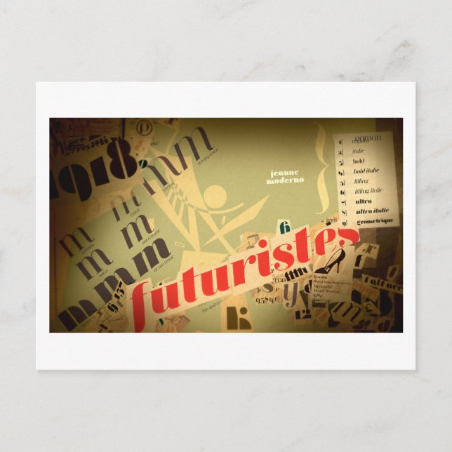 Postal Jeanne: Futuristas (Anverso)