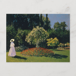 Postal Jeanne-Marguerite Lecadre en el Jardín - Monet