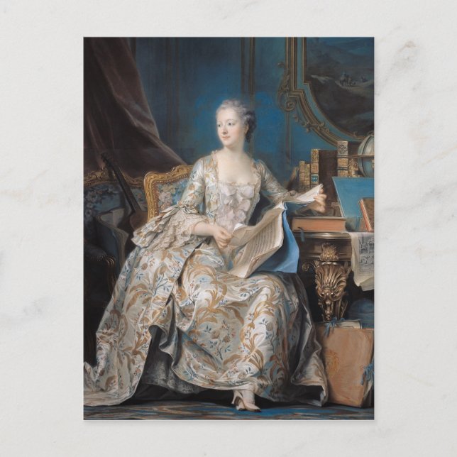 Postal Jeanne Poisson la marquesa de Pompadour, 1755 (Anverso)