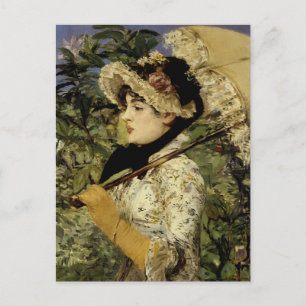 Postal Jeanne: Primavera de 1881 por Manet