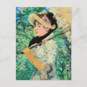 Postal Jeanne Spring por Edouard Manet