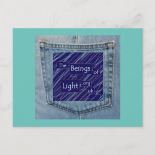Postal Jeans Pocket Beats of Light Fun Design Postcard