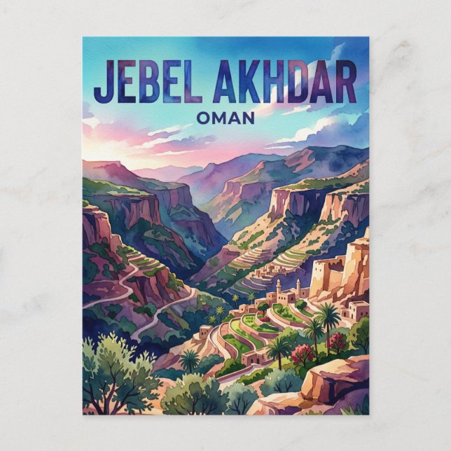 Postal Jebel Akhdar Omán (Anverso)
