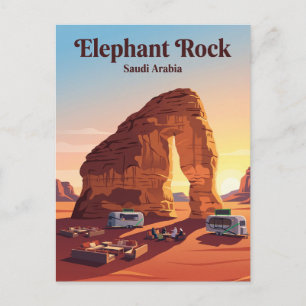Postal Jebel Al-Fil (Roca del Elefante) Arabia Saudita