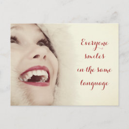 Postal Jeder lächelt en derselben Sprache