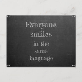 Postal Jeder lächelt en derselben Sprache