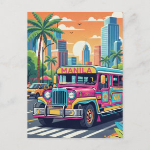 Postal Jeepney en Manila Filipinas Viajes