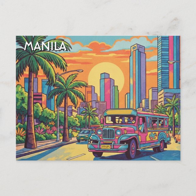 Postal Jeepney in Manila Philippines Travel (Anverso)