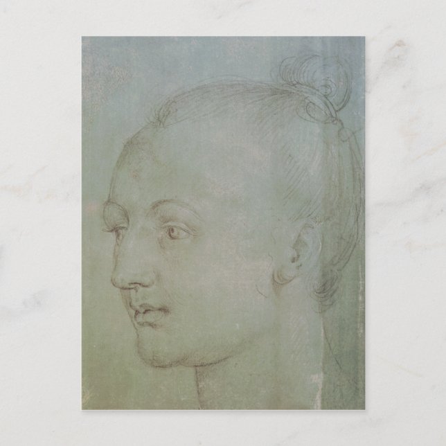 Postal Jefa de una joven (Anverso)