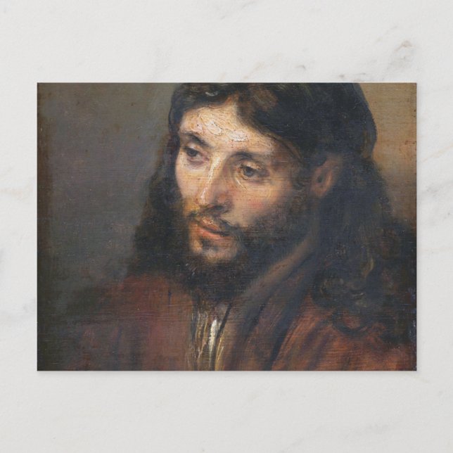 Postal Jefe de Cristo - Rembrandt_Harmensz (Anverso)