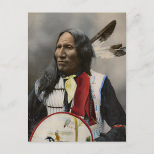 Postal Jefe De Huelgas Con Nariz, Oglala Sioux 1899