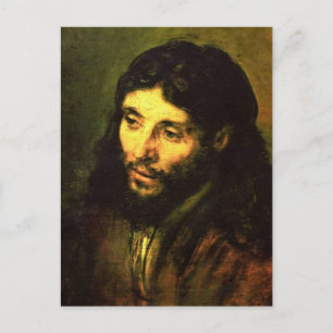 Postal Jefe de Jesús por Rembrandt