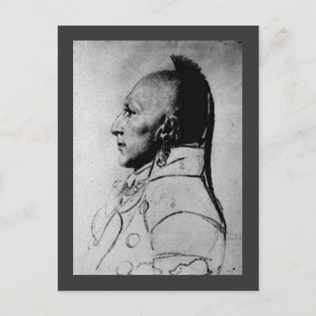 Postal Jefe de los Pequeños Osajes (Anverso)