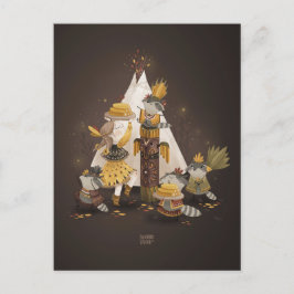 Postal Jefe de maíz amarillo por Alexandra Dikaia