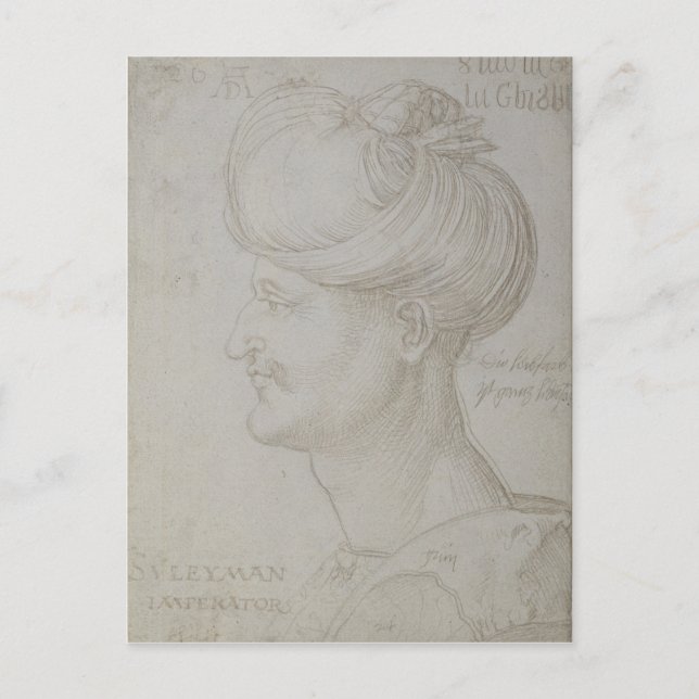 Postal Jefe de Suleyman el magnífico 1526 (Anverso)