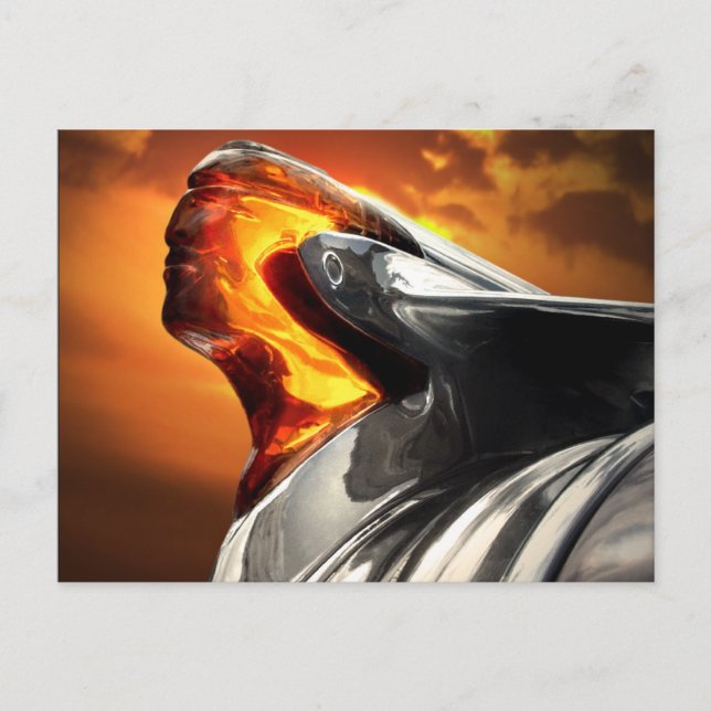 Postal Jefe de Sunset Pontiac Chieftain Classic Car (Anverso)