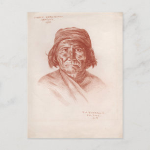 Postal Jefe Gerónimo, Apache, 1898
