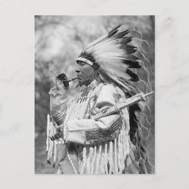 Postal Jefe indio Whirlwind Soldier, 1925 (Anverso)