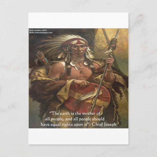 Postal Jefe Joseph & Nature Cita Regalos Tees & Cards (Anverso)