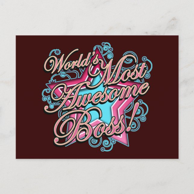 Postal Jefe más asombroso del mundo (Anverso)