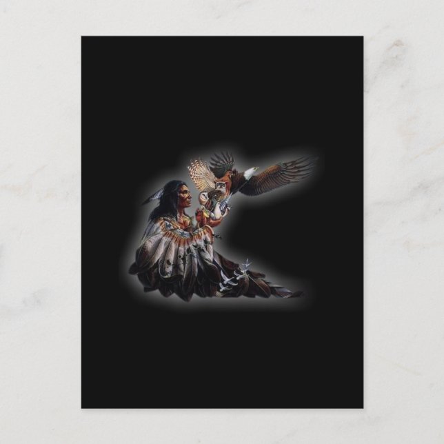 Postal Jefe nativo americano (Anverso)