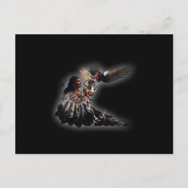 Postal Jefe nativo americano (Anverso)