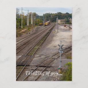Postal Jeff City Railroad Tracks Pensando En Tu Postcard