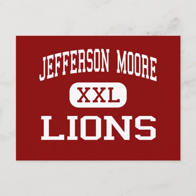Postal Jefferson Moore - Leones - Secundaria Waco Texas (Anverso)