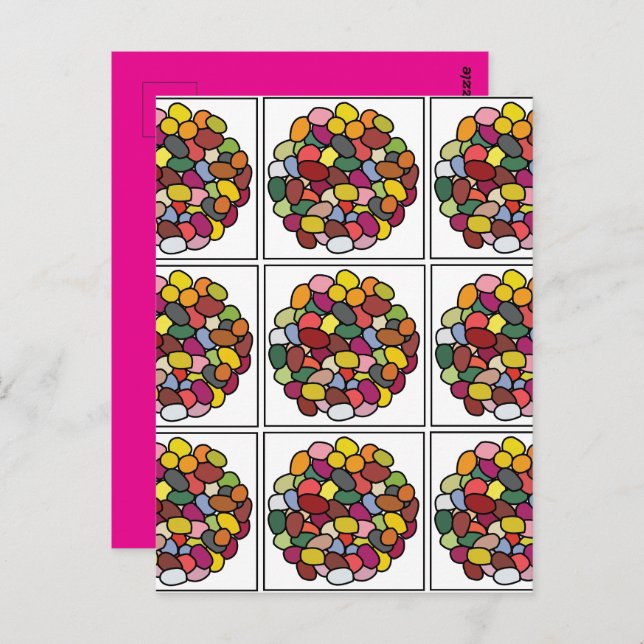 Postal Jelly Bean Colorful Jelly Bean (Anverso / Reverso)