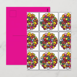 Postal Jelly Bean Colorido Jelly Bean