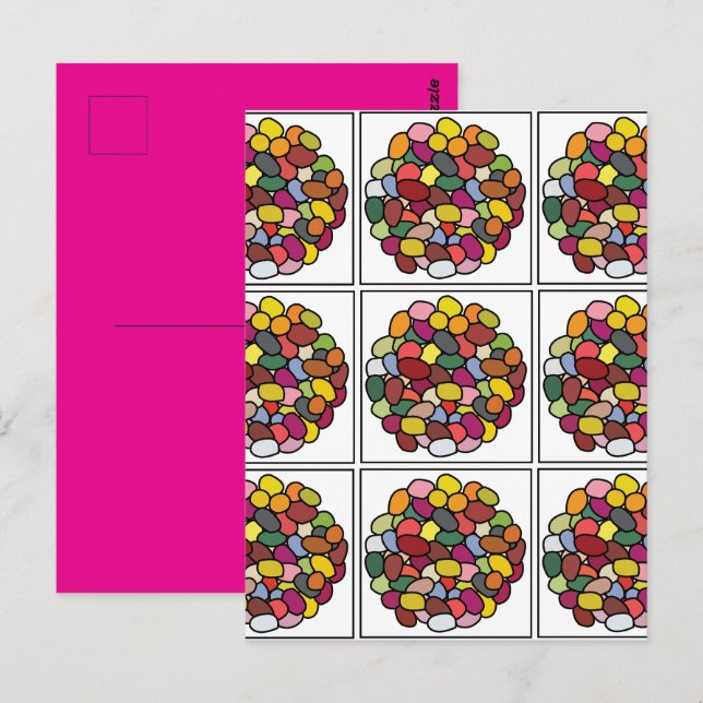 Postal Jelly Bean Colorido Jelly Bean (Anverso / Reverso)