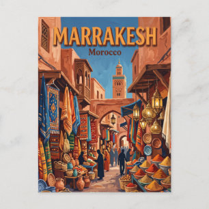 Postal Jemaa el-Fnaa Marrakesh Marruecos