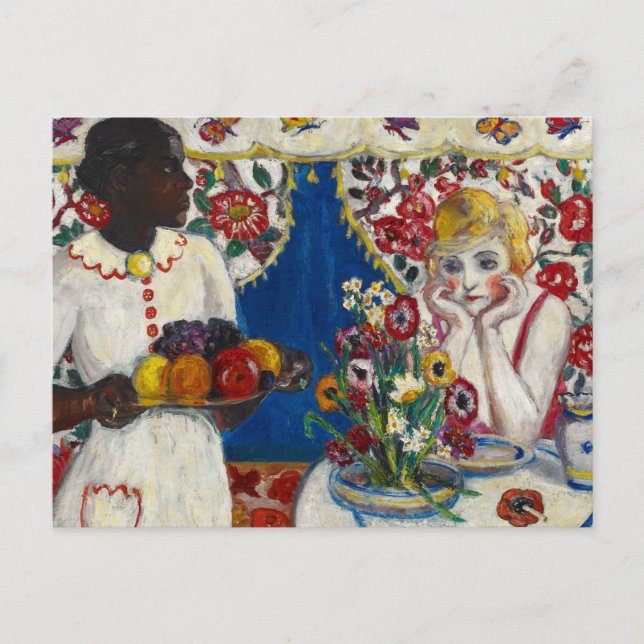 Postal Jenny and Genevieve, 1915 by Florine Stettheimer (Anverso)