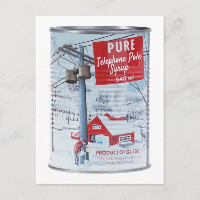 Postal Jerarquí del polo del teléfono de Quebec (Anverso)