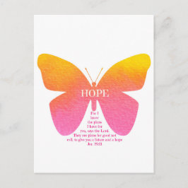 Postal Jeremiah 29 Hope Butterfly