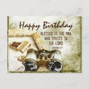 Postal Jeremías 17:7 Bendito es el hombre, cumpleaños