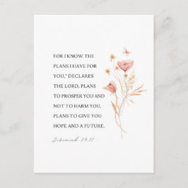 Postal Jeremías 29:11 Conozco los planes que tengo para t