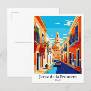 Postal Jerez de la Frontera España Ilustracion de viajes