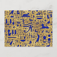 Jeroglífico egipcio Lapis Lazuli y Gold