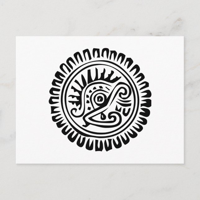 Postal Jeroglífico mexicano (Maya) (Anverso)