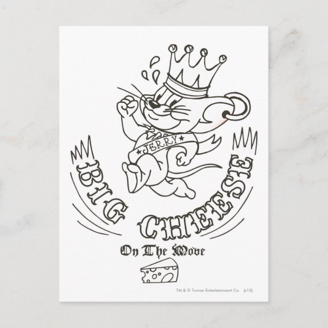 Postal Jerry Big Cheese En La Luna 1 (Anverso)