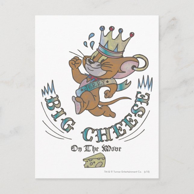 Postal Jerry Big Cheese En La Luna 2 (Anverso)