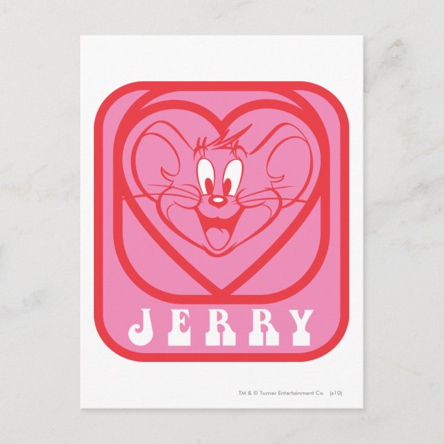 Postal Jerry Pink Hearts (Anverso)