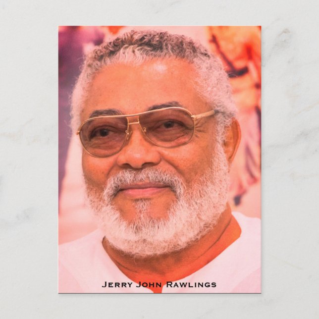 Postal Jerry Rawlings, J.J. Rawlings, Presidente de Ghana (Anverso)